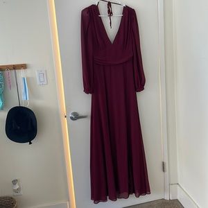 Longsleeve dress - maroon color